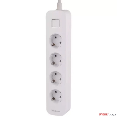 چند راهی برق ارت دار چهار سوکت هادرون Hadron P24 4 AC Way Power Strip 16A